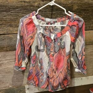 Trina Turk Multicolor Abstract Blouse